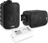 Buiten speakers - Power Dynamics BT10 versterker met Bluetooth en 3'' zwarte speakers