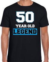 50 legend verjaardag t-shirt zwart - heren - vijftig jaar cadeau shirt / abraham S