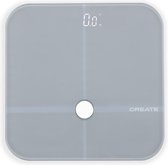 CREATE - BALANCE BODY SMART - Bioimpedance digitale weegschaal met WiFi - 12 biocorporale parameters - Grijs