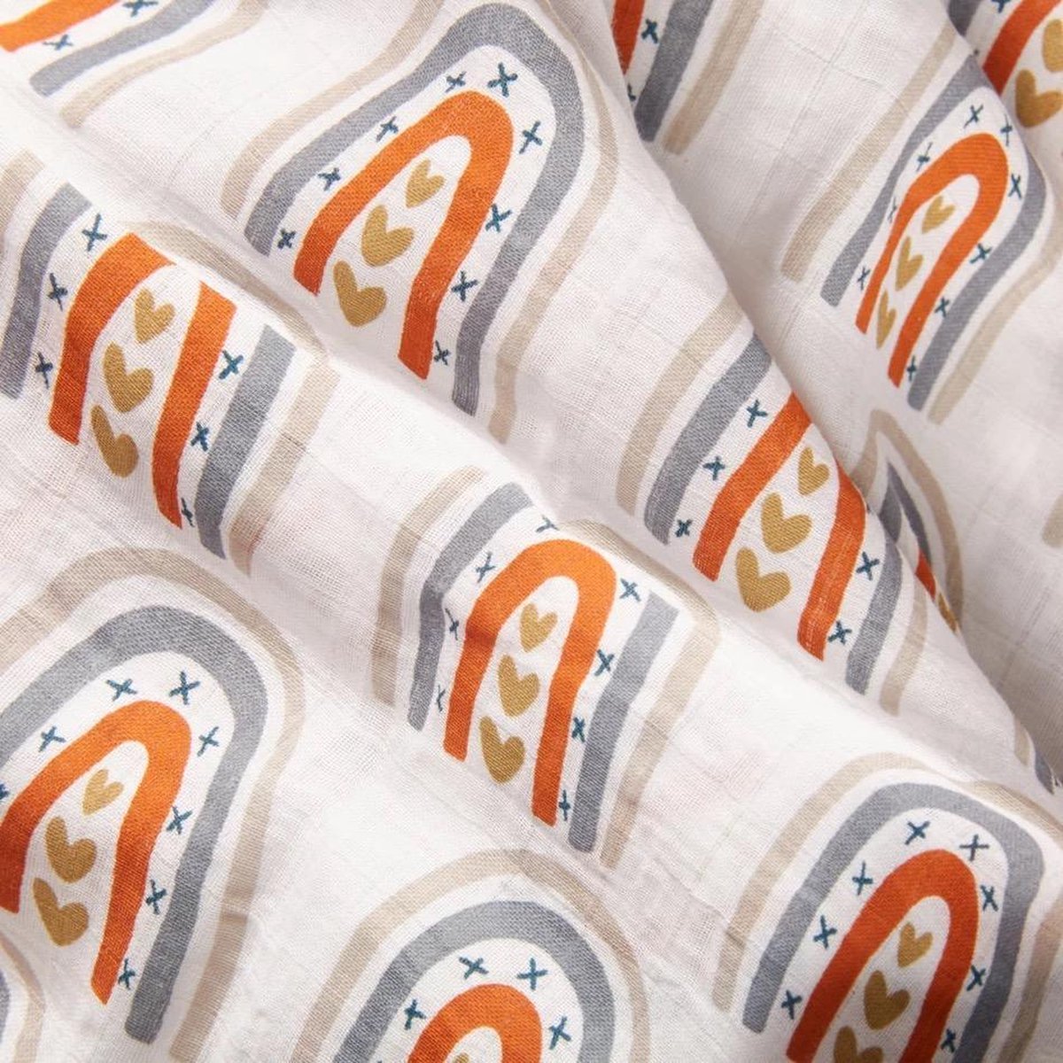 Goedkoopste Louka swaddle regenboog - hydrofiel doek XL - 120x120 cm