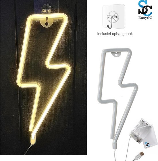Easysc Neon Verlichting - Nachtlampje - Led lamp - Wandlamp - Incl  Ophanghaak - Neon... | bol.com