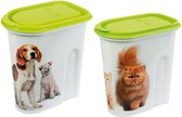 Honden en katten bewaardoos voor bijv. snoepjes 18,5 x 20,5 cm