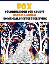 Coloring Book for Adults 50 Mandalas Stress Relieving - Mandala Animal - Fox