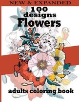 100 designs Flowers adults coloring book