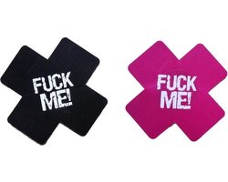 Nipple Sticker Fuck Me - Tepel Plakker - Zwart - Tepelsticker - Tepelstickers | Multipack Tepelplakkers | Tepel cover | Nipple covers | Tepelbedekkers