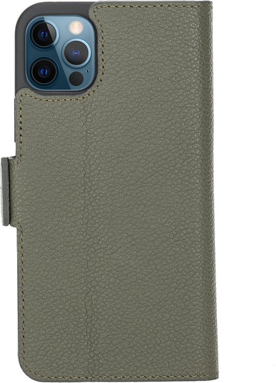 Bouletta - iPhone 13 Pro - Étui BookCase en cuir - Vert andalou