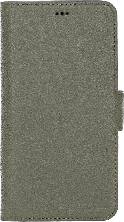 Bouletta - iPhone 13 Pro - Étui BookCase en cuir - Vert andalou