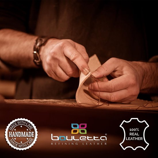 Bouletta - iPhone 13 Pro - Étui BookCase en cuir - Vert andalou