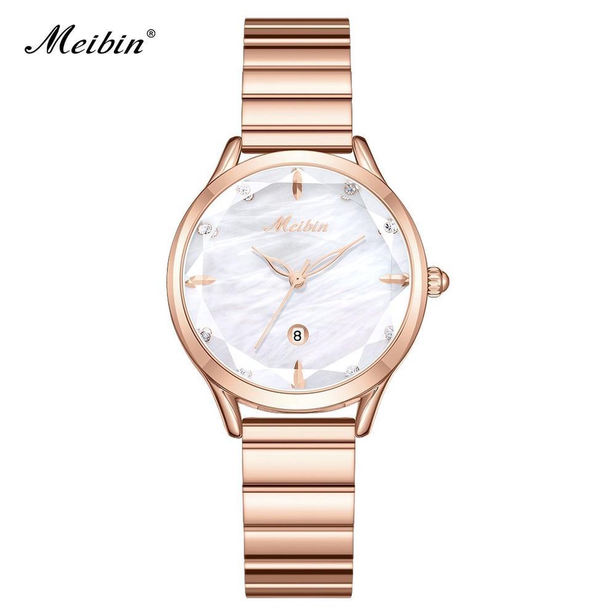 Longbo - Meibin - Dames Horloge - Rosé/Wit - 33mm (Productvideo)