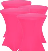 Statafelrok luxe roze per 4 – statafelhoes – stretch – statafel tafelrok – staantafelhoes – geschikt voor horeca evenementen – sta tafel hoes – staantafelhoes – trouwerij – bruiloft – statafe