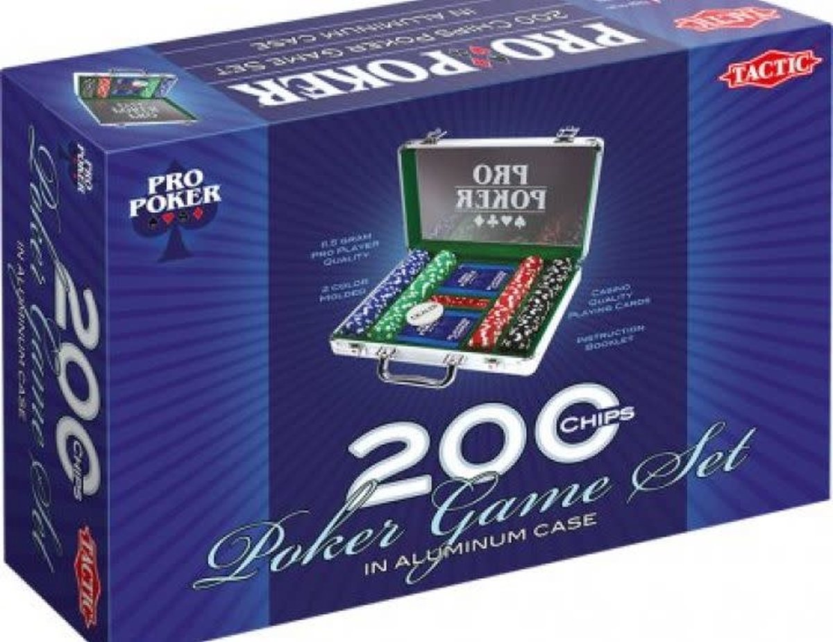 Pro Poker Case met 200 Chips van 11.5 Gram