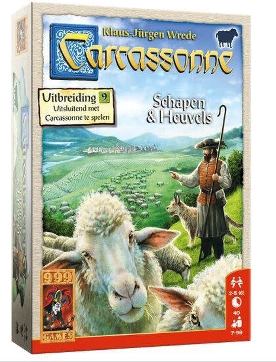 Foto: 999 games carcassonne schapen heuvels uitbreiding bordspel