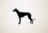 Whippet - Silhouette hond - L - 71x105cm - Zwart - wanddecoratie