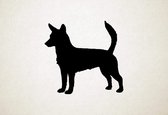 Portuguese Podengo Pequeno - Silhouette hond - S - 45x48cm - Zwart - wanddecoratie
