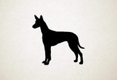 Faraohond - Pharaoh Hound - Silhouette hond - L - 75x78cm - Zwart - wanddecoratie