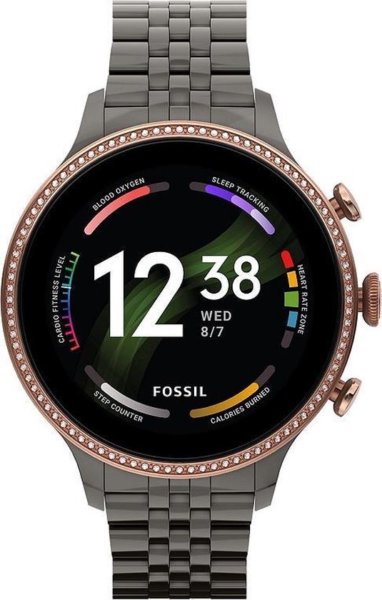 Fossil Gen 6 FTW6078 Smartwatch Dames - Grijs