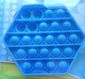Plop Up fidget game - Populair van TikTok - Fidget Toy - Fidget Speelgoed - 12.5x12.5 CM - Blauw zeshoek -