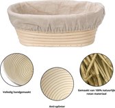 Rijsmandje met deegkleed ovaal / Banneton rijsmandje voor brood bakken - 21.5 x 15cm