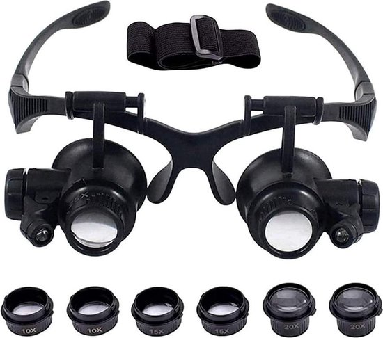 MMOBIEL Vergrootglas Bril voor Horloge /Sieraden / Elektronica Reparatie 10X/15X/20X/25X