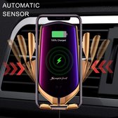 Telefoon Autohouder - Autoklem Draadloze autolader goudkleurig - Compatibel met Galaxy S10 / S10 + / S9, opladen voor iPhone 11/11 P / 11 Pro Max / XSMax / XS / XR / X / 8P - in 3