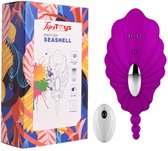 TipsToys Vibrator Draagbare Seashell 4.0 met Afstandsbediening - Clitoris SexToys voor Vrouwen Paars