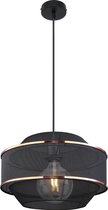 Moderne Hanglamp - Metaal - Zwart / Goud - E27 fitting | Ceram