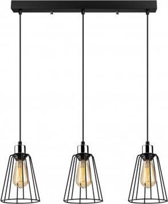 Lampvoet 21x13x55 cm JAMIRI mat zwart - De Woon Winkel