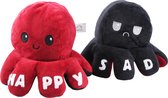 Knuffelz - Octopus Knuffel - Octopus Mood Knuffel - Omkeerbaar - Met Letters - Happy & Sad - Cadeau voor Jong en Oud - Incl. Cadeauverpakking