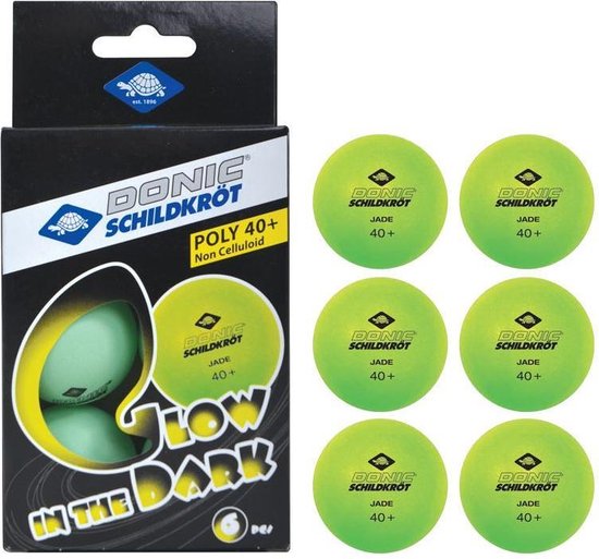 Glow in the Dark Tafeltennisballen set 6 stuks