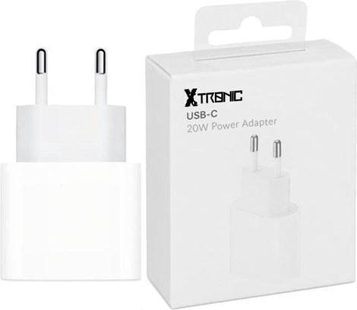 Xtronic Oplaadstekker 20W USB-C - Power Adapter oplader - Wit - Geschikt voor Lightning - USB-C Lader - Snellader