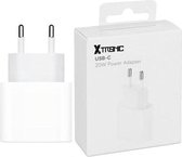 Xtronic Oplaadstekker 20W USB-C - Power Adapter oplader - Wit - Geschikt voor Apple iPhone 12 - Apple iPad - USB-C Apple Lightning - Snellader iPhone 12 / iPad / X / 11 / 12 Pro Ma