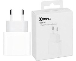 Xtronic Oplaadstekker 20W USB-C - Power Adapter oplader - Wit - Geschikt voor Apple iPhone 12 - Apple iPad - USB-C Apple Lightning - Snellader iPhone 12 / iPad / X / 11 / 12 Pro Max / iPhone 12 Lader - iPhone 12 Pro Max - USB-C Lader