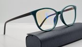 Montuurloze unisex leesbril +1,5 - randloze leesbril in metalen compacte brillenkoke Bril +1.5 - elegante leesbril met brillenkoker en microvezeldoekje - 026 - lunettes - Aland opt