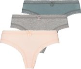 Hunkemöller Dames Lingerie 3-pack slips Utopia  - Groen - maat M