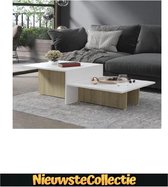 LUXE LIMITED EDITION Salontafel - Spaanplaat - Sonoma eikenkleurig wit - Woonkamer - Decoratie - Luxe - Vierkant - Nieuwste Collectie