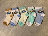 Vrolijke kindersokken set van 5 paar - sokken - Dreumessokken - Multipack - Maat 17-20
