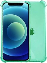 Smartphonica iPhone 12 Mini transparant siliconen hoesje - Groen / Back Cover geschikt voor Apple iPhone 12 Mini