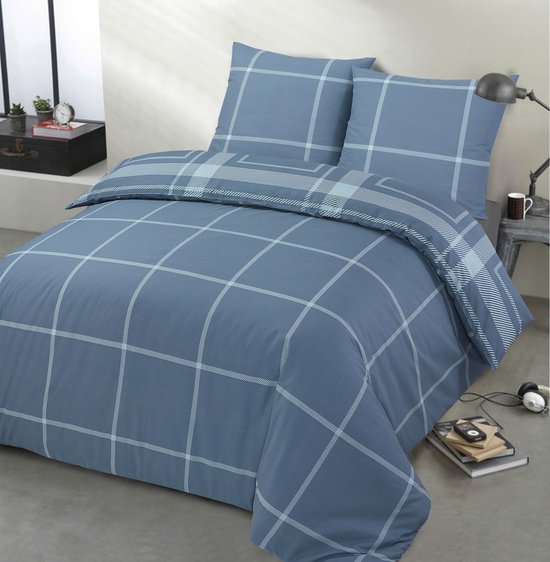 VISION - Ginko bed linen - reversible - duvet cover 260 x 240 cm with 2 matching pillowcases 65 x 65 cm - 100% cotton