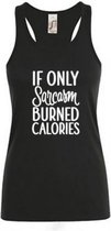 Sporttop- Tanktop-Sol- NRG sportswear- zwart- if only sarcasm-M