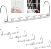 Relaxdays ruimtebesparende kledinghangers - 6x - kleerhanger organizer - magische hanger