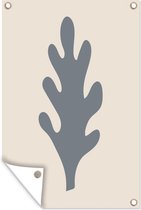 Tuindecoratie Pastel - Plant - Grijs - 40x60 cm - Tuinposter - Tuindoek