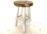 Kruk naturel met witte poten H45  - retro - trendy