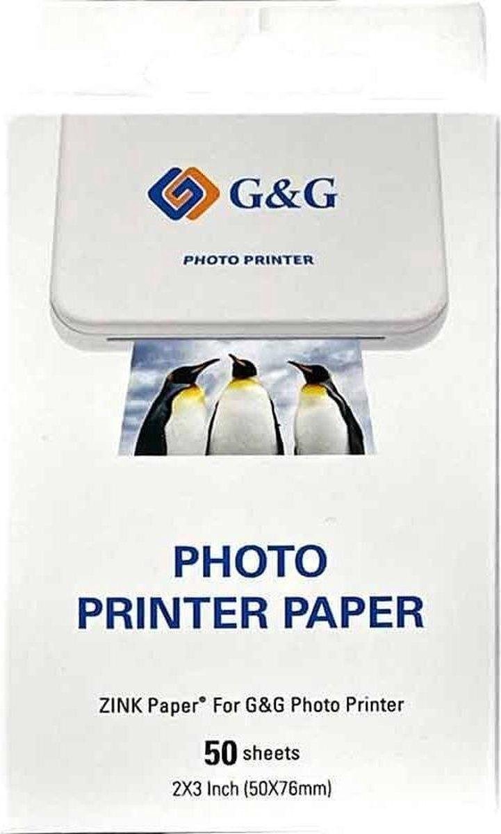Zink Zelfklevend fotopapier 2 * 3 inch - (5 x 7,6cm) -100 sheets - voor pocket printer