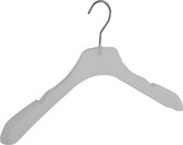 De Kledinghanger Gigant - 50 x Mantel / kostuumhanger kunststof frosted met schouderverbreding en rokinkepingen, 39 cm