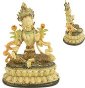 Groene Tara Vrouwelijke Boeddha - 13x9x17 - 512 - Polyresin