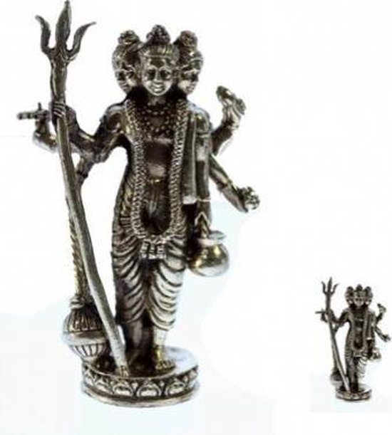 Minibeeldje Shiva staand messing - 6.5 cm - 65 g - M