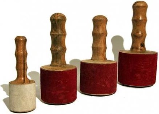Klankschaal aanstrijkhout grote schalen - 25x10 - 710 gr - Hout - Suede - S van Merkloos — afbeelding 2
