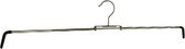 De Kledinghanger Gigant - 15 x Rokspanner metaal verchroomd met zwarte anti-slip coating, 26-58 cm