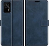 Realme GT Hoesje - Mobigear - Wallet Serie - Kunstlederen Bookcase - Blauw - Hoesje Geschikt Voor Realme GT