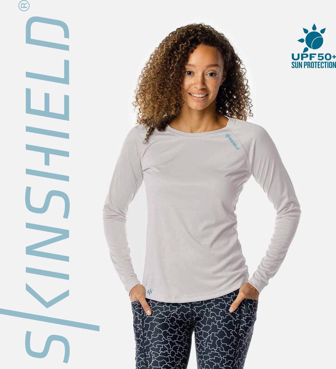 UPF50+ UV-Bescherming Shirt Dames Lange Mouwen - Sneldrogend Zwemshirt Met Duimgaten